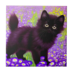 Carreau Gustav Klimt Black Kitten