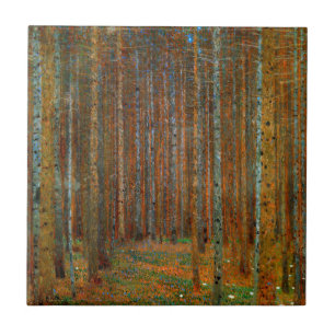 Carreau Gustav Klimt - Forêt de pins de Tannenwald