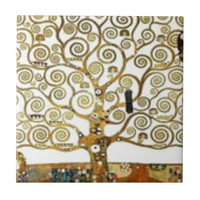 Carreau Gustav Klimt - l'arbre de la peinture de la vie (Devant)