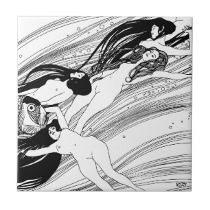 Carreau Gustav Klimt - Poisson Sang Surreal Art Japonais