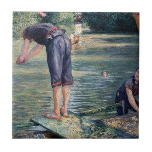 Carreau Gustave Caillebotte - Baigneurs, rive de l'Yerres