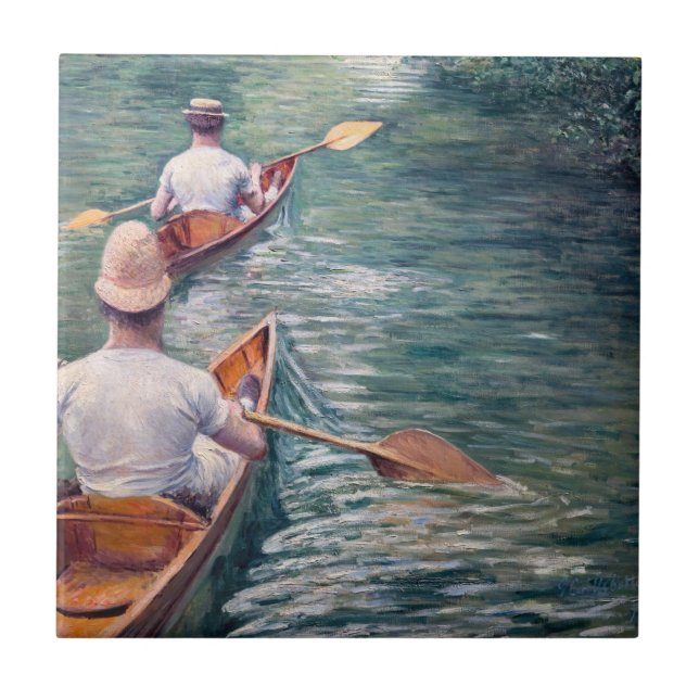 Carreau Gustave Caillebotte - Canoës sur l'Yerres (Devant)