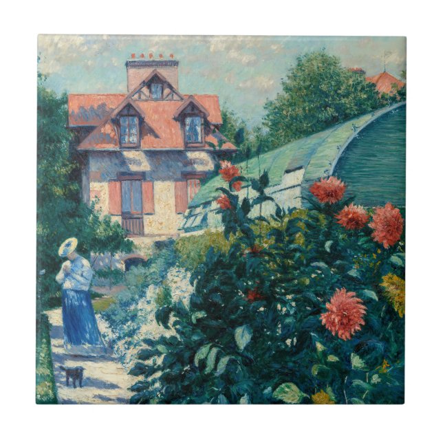 Carreau Gustave Caillebotte - Dahlias, Jardin (Devant)