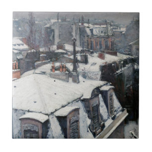 Carreau Gustave Caillebotte - Toits dans la neige