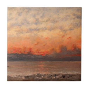 Carreau Gustave Courbet - Coucher de soleil