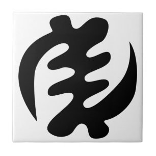 Carreau Gye Nyame  Dieu est le symbole suprême Adinkra