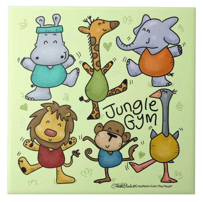 Carreau Gymnase Jungle Exercice Animaux (Devant)