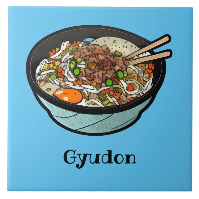 Carreau Gyudon (bol de riz de boeuf japonais) (Devant)