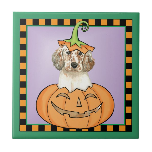 Carreau Halloween Anglais Setter (Devant)