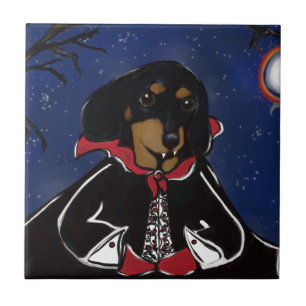 Carreau Halloween Dachshund