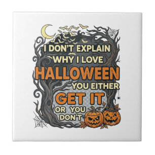 Carreau Halloween Obtenez-le Arbre Épouvantable Citrouille
