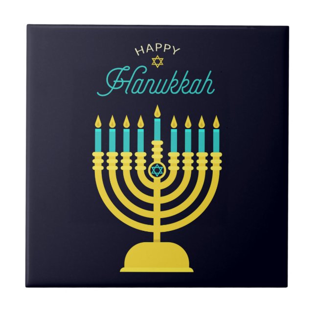 Carreau Hanoukka Shabbat Art (Devant)