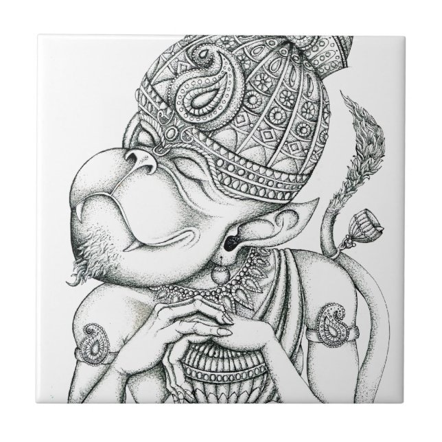 Carreau Hanuman, Dieu de singe (Devant)