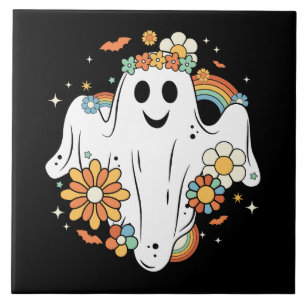 Carreau Happy Ghost Retro Hippie Vibe