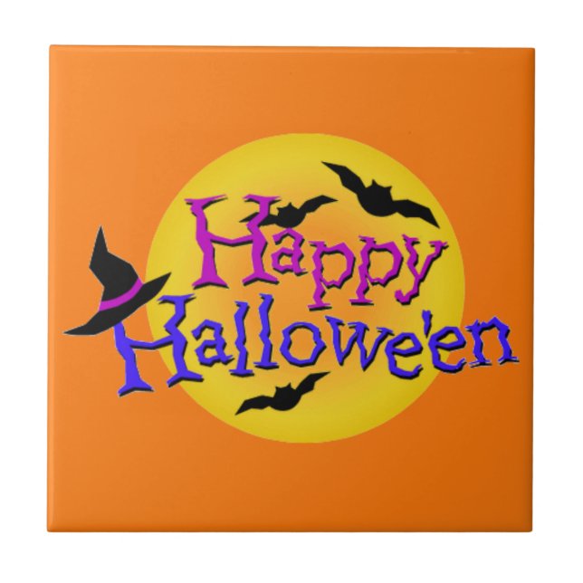 Carreau Happy Halloween illustrations (Devant)