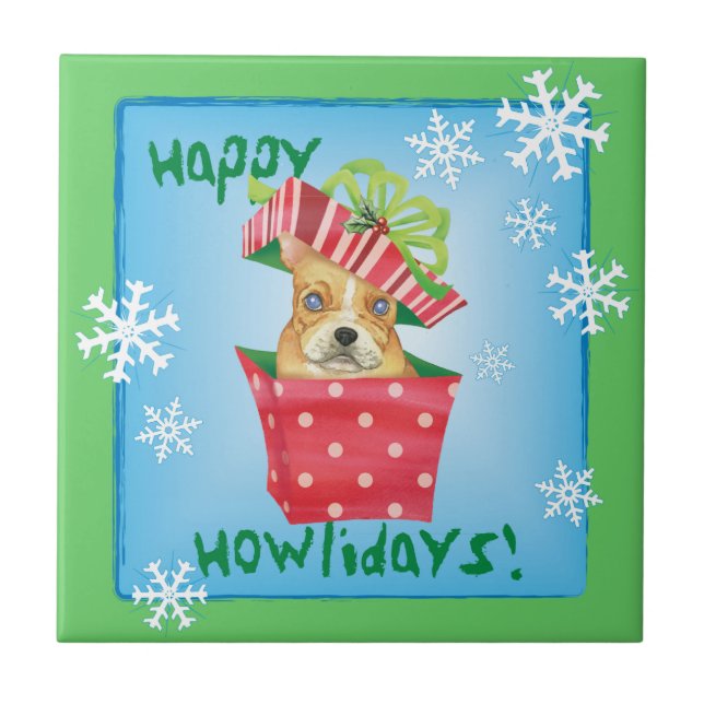 Carreau Happy Howliday French Bulldog (Devant)