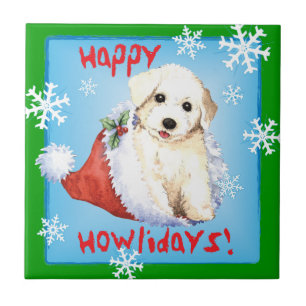 Carreau Happy Howlidays Bichon