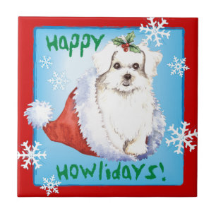 Carreau Happy Howlidays Maltese