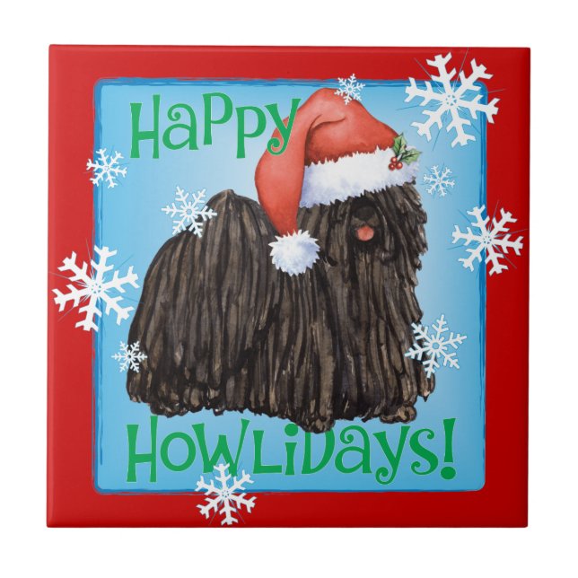 Carreau Happy Howlidays Puli (Devant)