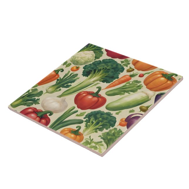 Carreau Happy Vegetables Sain Food Collection tendance (Côté)