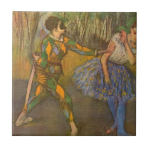 Carreau Harlequin et Columbine par Edgar Degas Art ancien