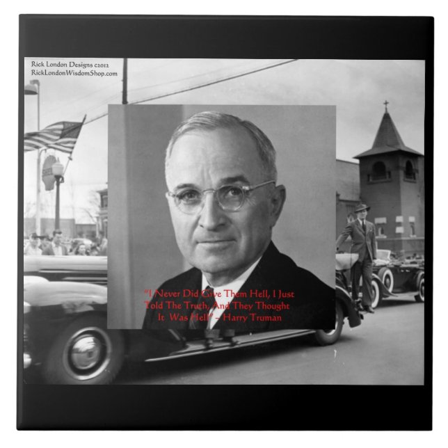 Carreau Harry Truman Citation Sagesse "N'A Pas Donné D'Enf (Devant)