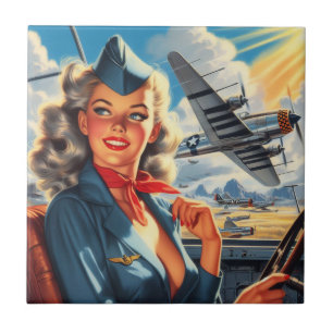 Carreau Haut de la pince de l'aviation vintage
