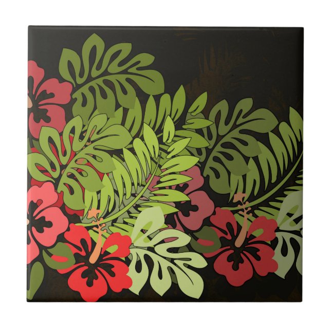 Carreau Hawaii Aloha Flower Art Print (Devant)