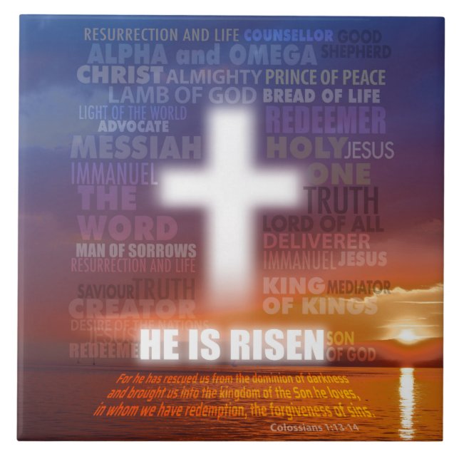 Carreau He is Risen - Easter  (Devant)