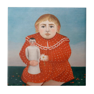 Carreau Henri Rousseau - Enfant avec poupée