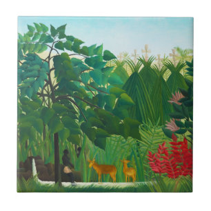 Carreau Henri Rousseau Le Tuile De La Cascade