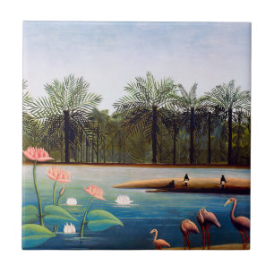 Carreau Henri Rousseau - Les Flamants roses