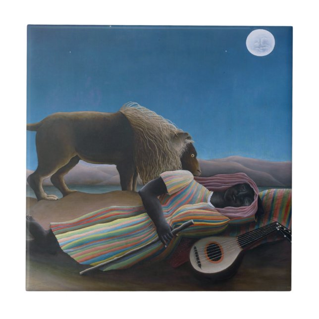 Carreau Henri Rousseau - Les Tziganes qui dorment (Devant)