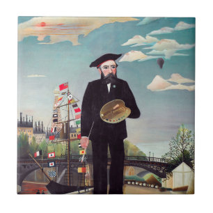 Carreau Henri Rousseau - Mon portrait-Paysage