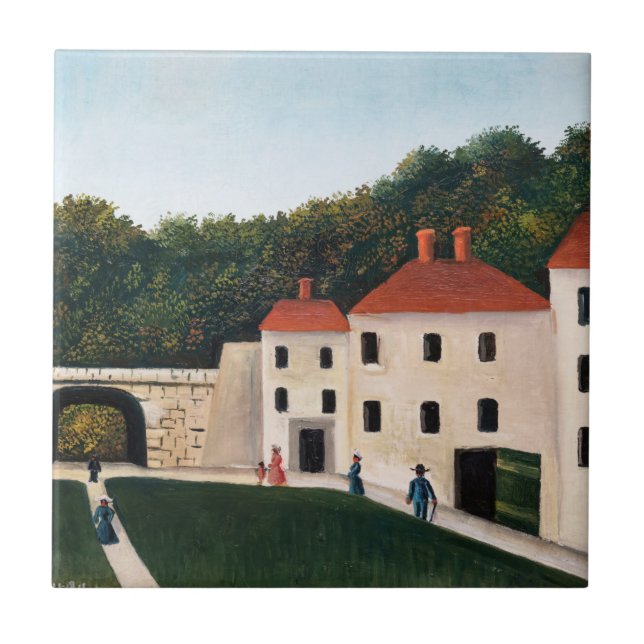 Carreau Henri Rousseau - Promeneurs dans un parc (Devant)
