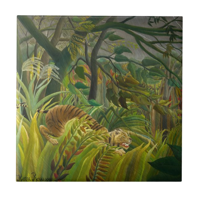 Carreau Henri Rousseau - Surpris ! (Devant)