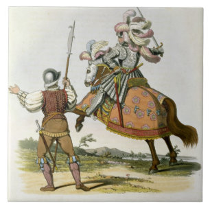 Carreau Henry VII, roi d'Angleterre (1457-1509) et un