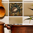 Hérisson dans le style Forest William Morris