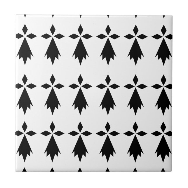 Carreau hermine drapeau Bretagne (Devant)