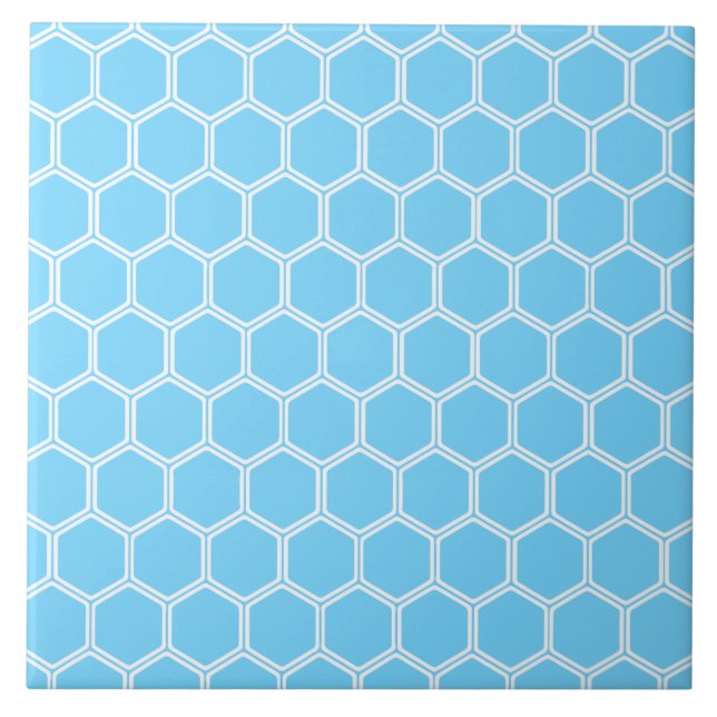 Carreau Hexagone 1 de bleu de ciel (Devant)