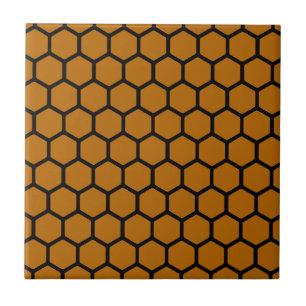 Carreau Hexagone orange brûlé 4