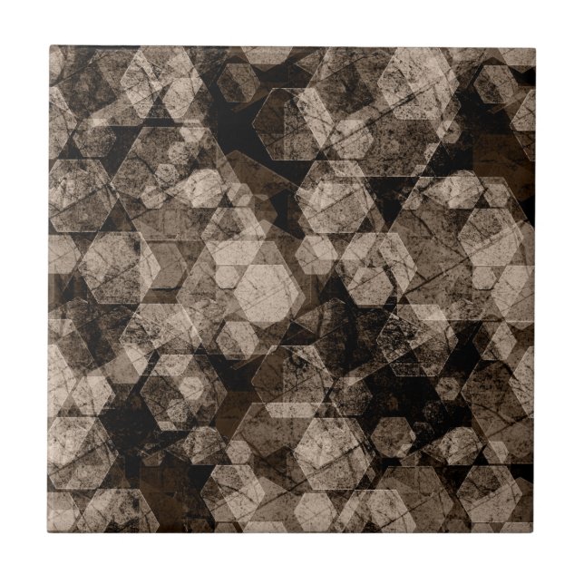 Carreau hexagones Brown. (Devant)
