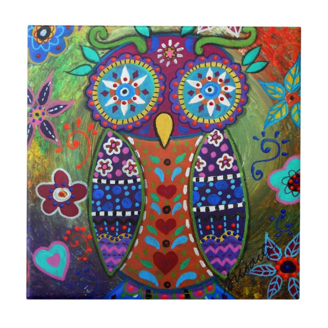 Carreau hibou fantaisie (Devant)