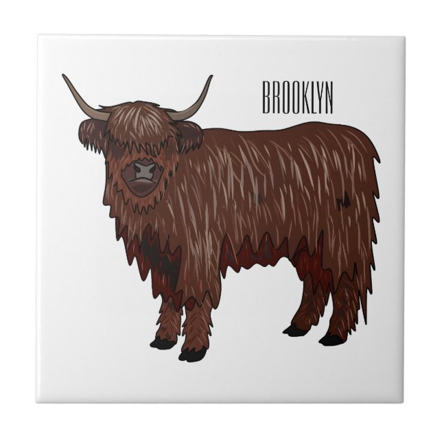 Carreau Highland cow (Devant)