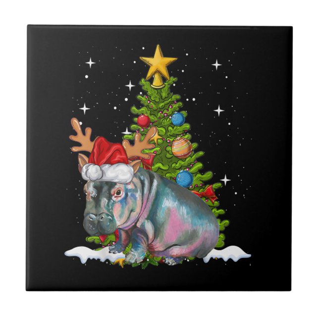 Carreau Hippo Fiona Arbre de Noël Hippopotame (Devant)