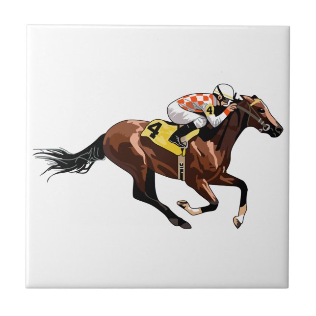 Carreau Hippocampe et jockey (Devant)