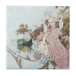 Carreau Histoire de fée vintage Beauté couchée par Edmund 