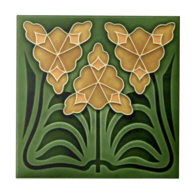 Carreau Historique Jugendstil Art Nouveau Repro Faux Relie (Devant)
