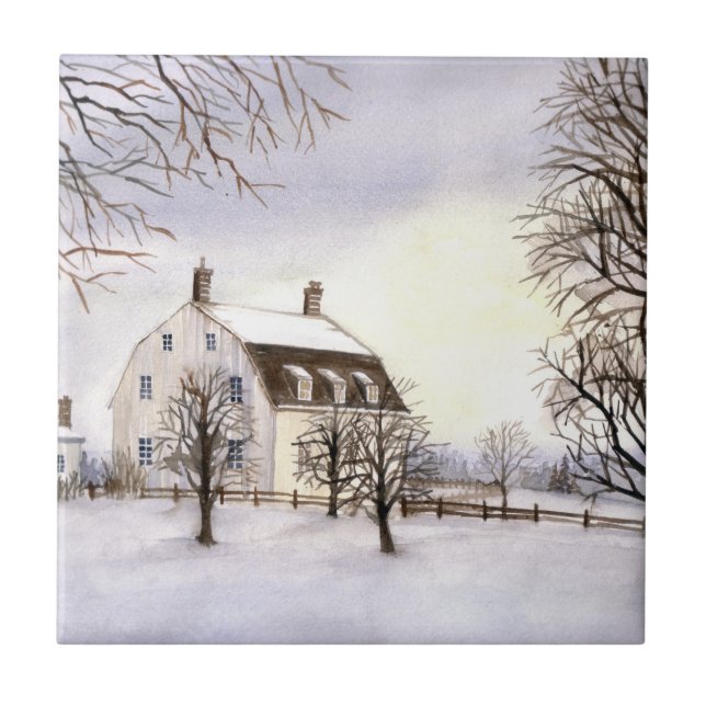 Carreau Hiver en Nouvelle-Angleterre par Farida Greenfield (Devant)