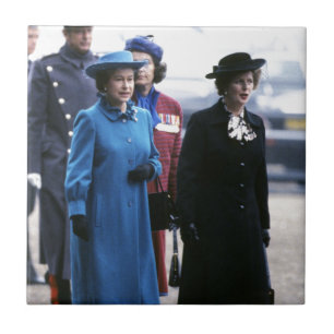 Carreau HM Queen Elizabeth II-Margaret Thatcher